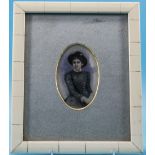 Portrait Miniature, Early To Mid 20thC, Depicting A Victorian Lady, 3½ x 2½ Inches, Piano Key Frame.