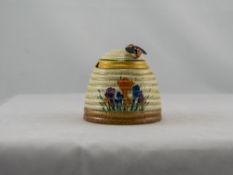 Clarice Cliff Hand Painted Lidded Honey Pot ' Crocus ' Design. Date 1929. ' Bizarre ' Range. 3.