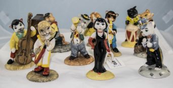 Beswick Cats Chorus Complete Set of Six Figures. Comprises 1/ Purfect Pitch - Boxed.