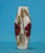 Moorcroft Modern Tubelined Vase ' Harvest Poppies and Corn ' Design. Date 2009.