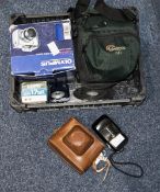 Isoly Camera In Leather Case Together With An Assortment of Cameras including Olympus and a