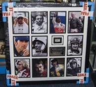 Formula 1 Interest, British F1 Legends Montage Depicting 11 F1 Drivers With Original Stirling Moss