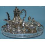 Antique Silver Plated 5 Piece Tea and Coffee Service.