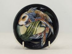 Moorcroft Modern Tubelined ' Fish ' Pattern Footed Bowl, Dated 2002. 4.