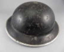 WWII Military Interest, Steel Helmet, Looks To Be Model Damage Control Worn By British Defense