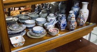 Quantity Of Oriental Porcelain, Chinese And Japanese, All 20thC Comprising Globular Vases,