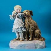 Robinson and Lead Beater Large Hand Painted and Rare Bisque Figure,