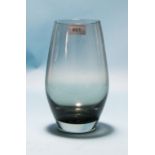 Smoky Grey Glass Vase Height 8 Inches