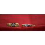 Ladies 9ct Gold Set Single Stone Diamond Rings. Fully Hallmarked. ( 2 ) Rings In Total. 4.6 grams.