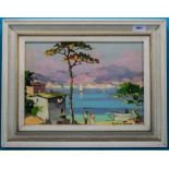 D'oyly John (1906-1993) Oil On Canvas, Santa Margherita near Rapallo, Italian Riviera.