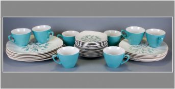 Midwinter Thirty Piece Cassandra Pattern Part Dinner and Tea Service, Fashion shape,