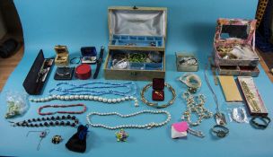Mixed Lot Of Costume Jewellery, Comprising Pendants, Beads, Brooches,