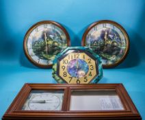 Thomas Kinkade Ltd Edition Collection of Wall Clocks ( 4 ) In Total - ( 1 )  Lamplight Moments 14.