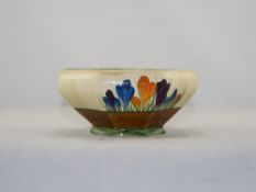 Clarice Cliff Hand Painted Octagonal Shaped Bowl ' Crocus ' Design, Bizarre Range. c.1929. 2.