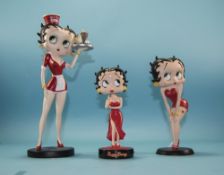 Betty Boop Figures ( 3 ) In Total. Tallest Figure - Betty Diner Waitress, 12.