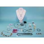 A Good Collection of Vintage Stone Set Jewellery, Some Silver Set ( 22 ) Pieces In Total.