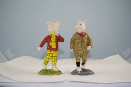 Royal Doulton Ltd Edition Figures ( 2 ) In Total. Rupert Bear and Podgy Pig. Num 1103/1920.