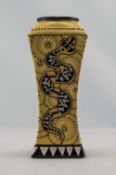 Moorcroft - Aboriginal Inspired Modern Snakes Vase on a Yellow Ground. Design Papunya.