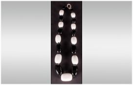 Monochrome Agate Large Stone Necklace co