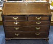 Georgian Mahogany Bureau Circa 1800 fine