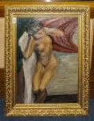 Early 20thC Oil On Board Depicting A Rec