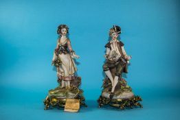 Pair Of Capodimonte Figures, Depicting A