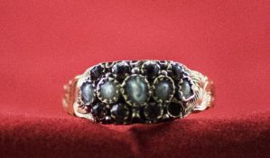 Antique 9ct Gold, Amethyst and Seed Pear