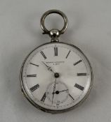 Swedish - Key wind Open Faced Silver Pocket Watch c.1920's.