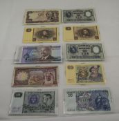A Collection of Mid 20th Century World Bank Notes. All In Excellent Condition ( 10 ) Notes In Total.