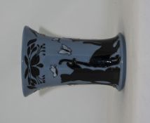 Moorcroft - Numbered Edition Modern Vase ' Black Cats Try Catching Butterflies ' Design. Designed by