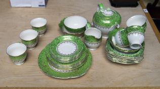 Royal Winton Tea Service comprising sandwich plate, teapot, dessert bowls, side plates,