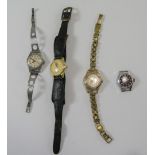 Collection Of 4 Mid 20thC Manual Wind Wristwatches