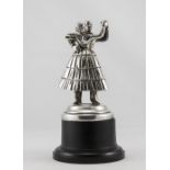 Dance Trophy International Award Very Heavy White Metal Trophy Depicting 2 Dancers On Bakelite Base,