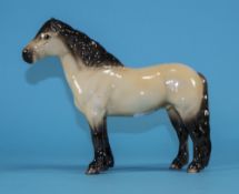 Beswick Horse Figure ' Highland Pony ' - Colour Dun Gloss ' Mackionneach ' Model Num.1644.