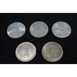 Swedish King Gustaf - Silver 5 Kroner Crowns, Dates 1952 ( 3 ) In Total + 2 Austrian Winter