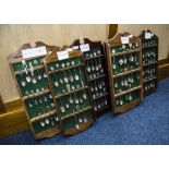 6 Wall Displays Containing A Quanitity Of Souvenir Spoons From Around The World, Approx 100,