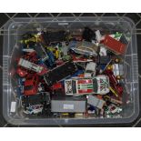 Box Containing a Quanity of Played With, Loose Diecast Models comprising Corgi, Matchbox, Cars,