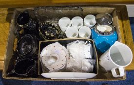 Mixed Lot Of Pottery To Include Late Victorian 4 Piece Teaset,