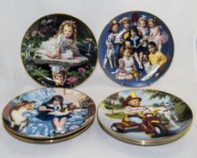 Eight Assorted Cabinet Plates 'Children of the Week' by Elaine Gignilliat.