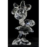 Swarovski Walt Disney Annual Edition Showcase Silver Crystal Figure ' Minnie Mouse ' Black Eyes and