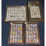 Cigarette Cards, 3 Framed Sets, Garden Flowers,