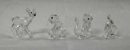 Swarovski Crystal Figurines ( 4 ) In Total.