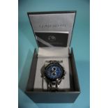 Globenfeld Mens Blue Face Sports Watch. Complete with Individual presentation box and papers.
