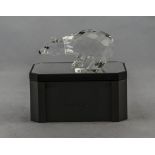 Swarovski Silver Crystal Large Figurine ' Polar Bear ' Kingdom of Ice Series, Designer Adi Stocker.