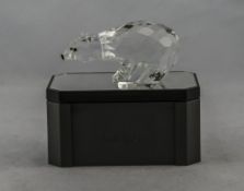 Swarovski Silver Crystal Large Figurine ' Polar Bear ' Kingdom of Ice Series, Designer Adi Stocker.