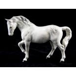 Beswick Horse Figure, Stocky Jogging Mare, Dapple Grey Colour way. Model Num 855. Designer A.