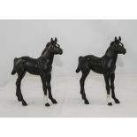 Beswick Horse Figures ( 2 ) In Total. Black Beauty - Matt ' Foals '. Model Num 2536.