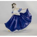 Royal Doulton Figurine ' Elaine ' - Blue Colour. HN2791. Designer M. Davies. Issued 1980-2000.