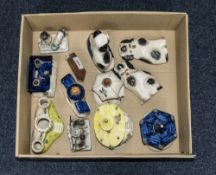 Collection Of Staffordshire Style Pottery Comprising 3 Spaniels,