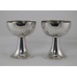 Swedish - Impressive Silver Pair of Trophy Shaped Bowls, In The Art Deco Style.